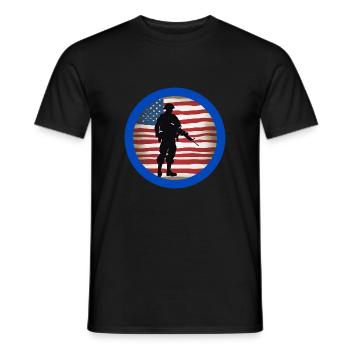 Vétérans,ancien combattant,armistice,us army,navy, - T-shirt homme - noir - Devant - AI Model Male 178 light (178cm)