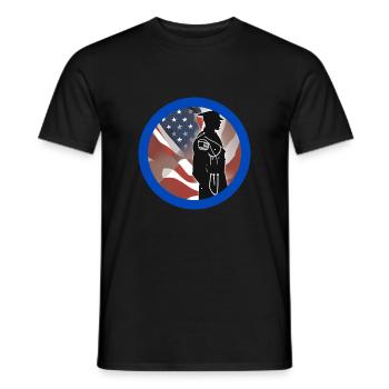 Vétérans,ancien combattant,armistice,us army,navy, - T-shirt homme - noir - Devant - AI Model Male 178 light (178cm)
