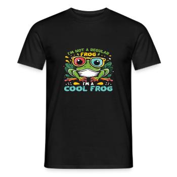 Je ne suis pas une grenouille ordinaire, je suis une grenouille cool - T-shirt homme - noir - Devant - AI Model Male 178 light (178cm)