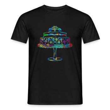 Kuchen - Männer T-Shirt - Schwarz - Vorne - AI Model Male 178 light (178cm)
