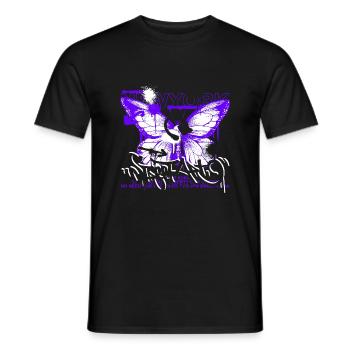 Colorful Butterfly Flowers Colorful Insect Dream Dream - Men's T-Shirt - black - Front - AI Model Male 178 light (178cm)