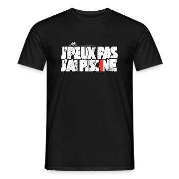 J'peux pas j'ai Piscine - T-shirt homme - noir - Devant - AI Model Male 178 light (178cm)