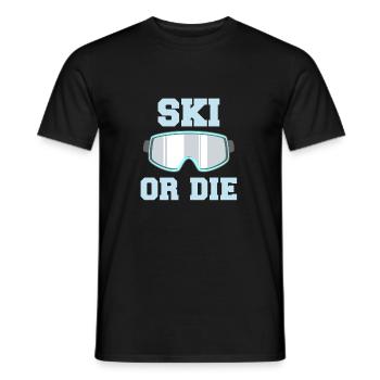 Ski or die skibrille - Männer T-Shirt - Schwarz - Vorne - AI Model Male 178 light (178cm)