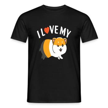 I love my Hamster - Men's T-Shirt - black - Front - AI Model Male 178 light (178cm)
