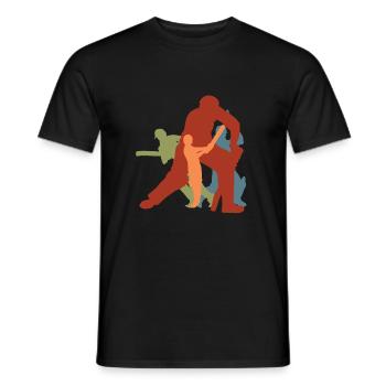 Vintage-Retro-Cricketspieler - Männer T-Shirt - Schwarz - Vorne - AI Model Male 178 light (178cm)
