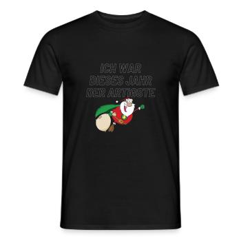 Ich war dieses Jahr der Artigste - Männer T-Shirt - Schwarz - Vorne - AI Model Male 178 light (178cm)