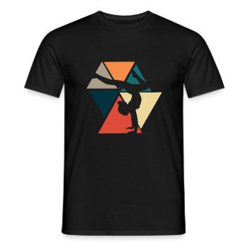 Gymnastique rétro vintage-idée cadeau gymnastique - T-shirt homme - noir - Devant - AI Model Male 178 light (178cm)