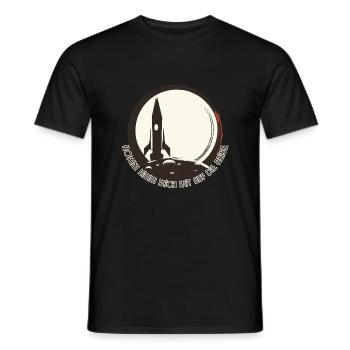 Trip to the moon - Men's T-Shirt - black - Front - AI Model Male 178 light (178cm)