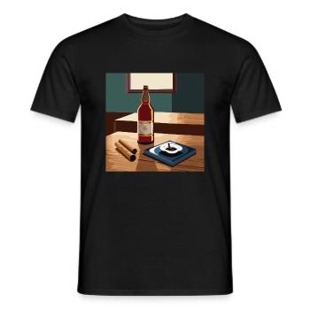 Whisky / Scotch / Zigarre - Männer T-Shirt - Schwarz - Vorne - AI Model Male 178 light (178cm)