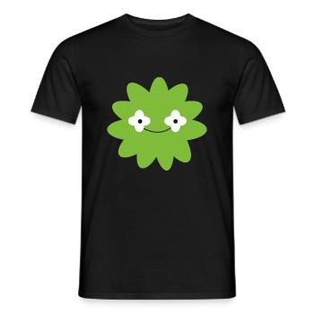 japanische Blume Blumengesicht Gesicht - Männer T-Shirt - Schwarz - Vorne - AI Model Male 178 light (178cm)