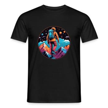 Klettern - Mond - Weltraum - Männer T-Shirt - Schwarz - Vorne - AI Model Male 178 light (178cm)