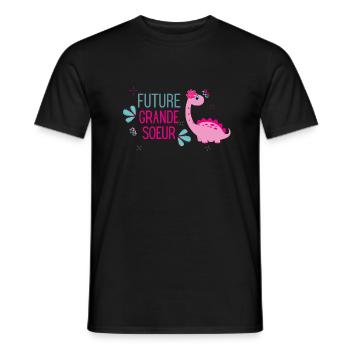 Future grande sœur - annonce grossesse - T-shirt homme - noir - Devant - AI Model Male 178 light (178cm)
