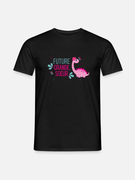 Future grande sœur - annonce grossesse - T-shirt homme - noir