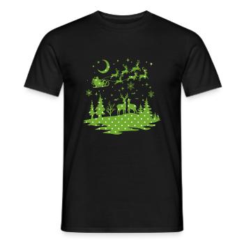 Xmas christmas santa clau naughty holidays winter - Men's T-Shirt - black - Front - AI Model Male 178 light (178cm)