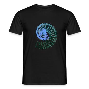Eternity Collection - Triangle - Männer T-Shirt - Schwarz - Vorne - AI Model Male 178 light (178cm)