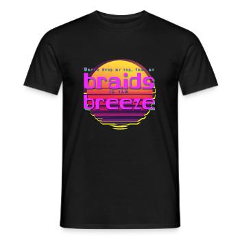 Zöpfe im Wind - Männer T-Shirt - Schwarz - Vorne - AI Model Male 178 light (178cm)