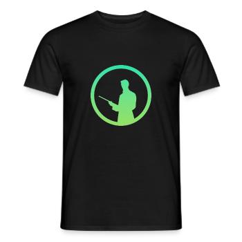 Billiard player Billiard player Billiards - Men's T-Shirt - black - Front - AI Model Male 178 light (178cm)
