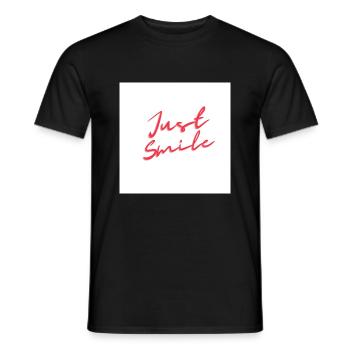 Just Smile - Männer T-Shirt - Schwarz - Vorne - AI Model Male 178 light (178cm)