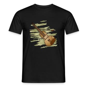Violon - T-shirt homme - noir - Devant - AI Model Male 178 light (178cm)