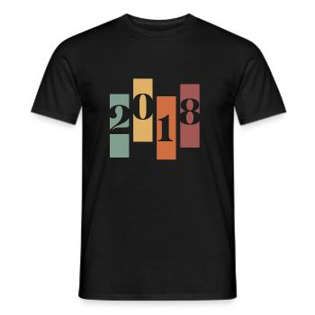 2018 Vintage Retro - Men's T-Shirt - black - Front - AI Model Male 178 light (178cm)