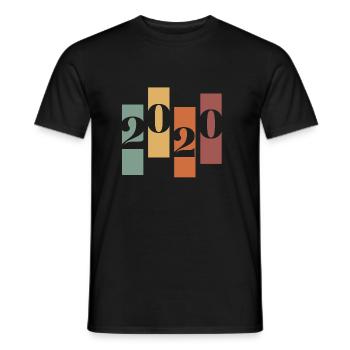 2020 Vintage Retro - Männer T-Shirt - Schwarz - Vorne - AI Model Male 178 light (178cm)