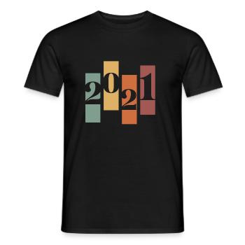 2021 Vintage Retro - Männer T-Shirt - Schwarz - Vorne - AI Model Male 178 light (178cm)