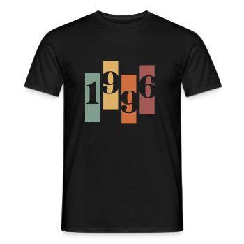 1996 vintage rétro - T-shirt homme - noir - Devant - AI Model Male 178 light (178cm)