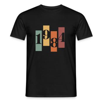 1984 Vintage Retro - Männer T-Shirt - Schwarz - Vorne - AI Model Male 178 light (178cm)