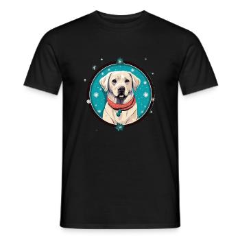 Labrador Retriever Hund Weihnachten, Liebe Hunde - Männer T-Shirt - Schwarz - Vorne - AI Model Male 178 light (178cm)