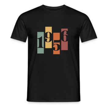 1956 vintage rétro - T-shirt homme - noir - Devant - AI Model Male 178 light (178cm)