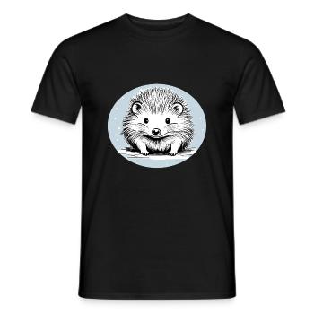 Niedlicher Igel - Männer T-Shirt - Schwarz - Vorne - AI Model Male 178 light (178cm)