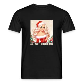 Tout ce que je veux pour Noël - T-shirt homme - noir - Devant - AI Model Male 178 light (178cm)