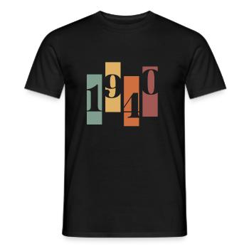 1940er Vintage Retro Möbel - Männer T-Shirt - Schwarz - Vorne - AI Model Male 178 light (178cm)