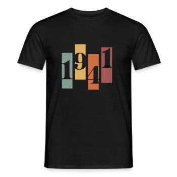 1941 vintage rétro - T-shirt homme - noir - Devant - AI Model Male 178 light (178cm)