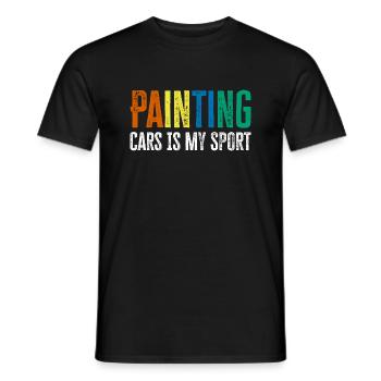 Painting Cars Is My Sport - Auto Lacquer Gift - Men's T-Shirt - black - Front - AI Model Male 178 light (178cm)
