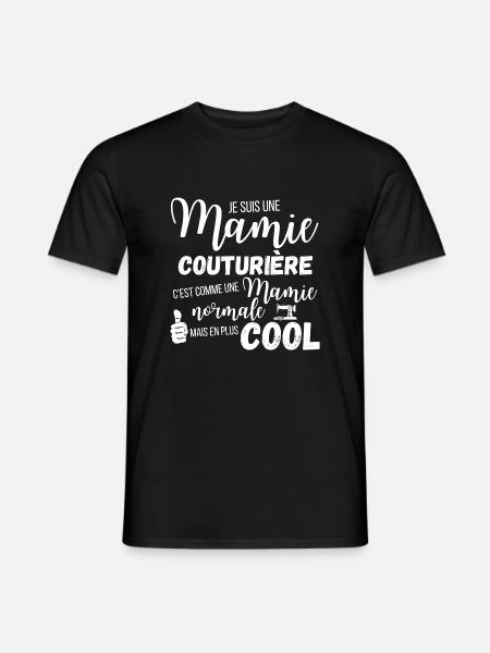 Mamie couturiere - T-shirt homme - noir
