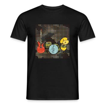 Musikinstrumente - Männer T-Shirt - Schwarz - Vorne - AI Model Male 178 light (178cm)
