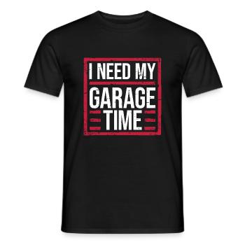 J’ai besoin de mon temps de garage drôle de mécanicien disant - T-shirt homme - noir - Devant - AI Model Male 178 light (178cm)