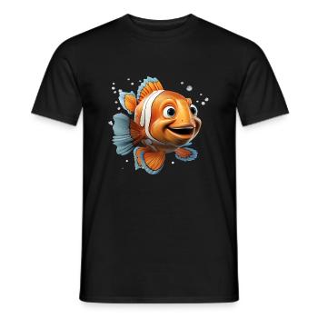 Clownfish have orange and white body markings - Men's T-Shirt - black - Front - AI Model Male 178 light (178cm)