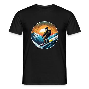 snowboard neige et ski - T-shirt homme - noir - Devant - AI Model Male 178 light (178cm)