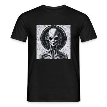 Astrophysique Spiritualité - T-shirt homme - noir - Devant - AI Model Male 178 light (178cm)