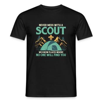 Stealthy Scout : Maître des taches secrètes Tee - T-shirt homme - noir - Devant - AI Model Male 178 light (178cm)