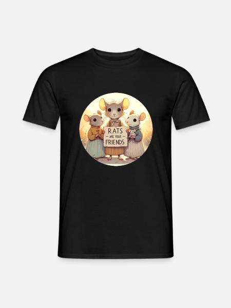 Rats are friends - Men's T-Shirt - black
