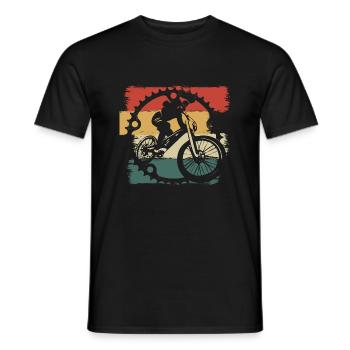 Vélo vintage - T-shirt homme - noir - Devant - AI Model Male 178 light (178cm)