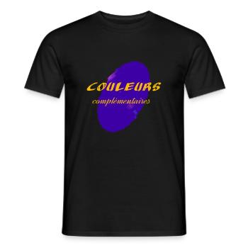 Couleurs complementaires 1 - T-shirt homme - noir - Devant - AI Model Male 178 light (178cm)
