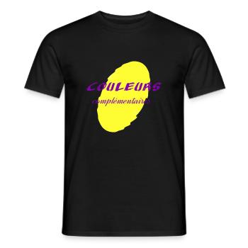 Couleurs complementaires 3 - T-shirt homme - noir - Devant - AI Model Male 178 light (178cm)