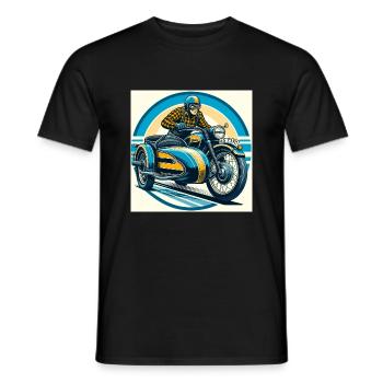 Unterwegs in die Nacht - Männer T-Shirt - Schwarz - Vorne - AI Model Male 178 light (178cm)