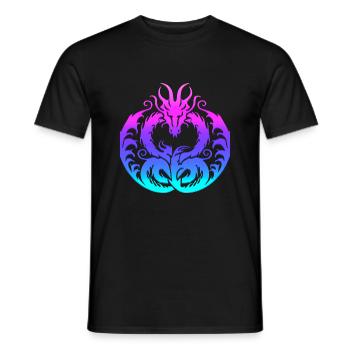 Fantasy Dragon Anime Dragon Head Reptile mythique - T-shirt homme - noir - Devant - AI Model Male 178 light (178cm)