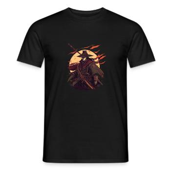 samurai - Men's T-Shirt - black - Front - AI Model Male 178 light (178cm)