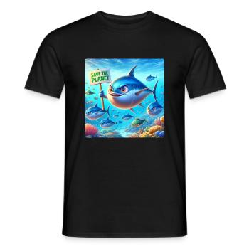 Tuna Family - Men's T-Shirt - black - Front - AI Model Male 178 light (178cm)